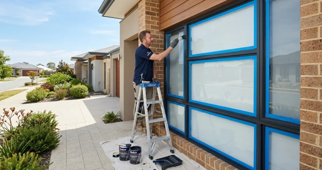 Painting aluminium window frames Perth by Auzz Painting Service
